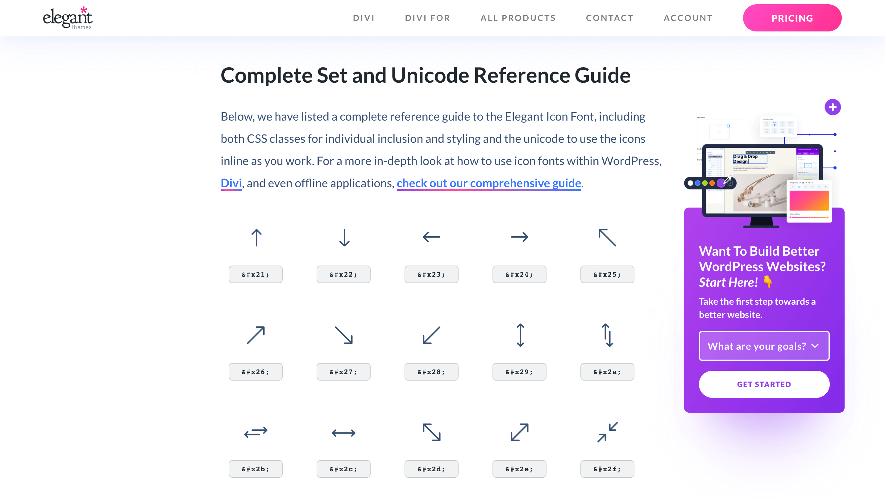 Divi Icon Font Reference Guide Divi Icon Font Reference Guide